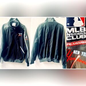 NY Yankees MLB Insiders Club Life Member Leather/Wool Jacket Mens XL